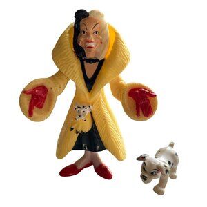 Cruella Deville Disney 101 Dalmatians Figure 8 Dalmatian Puppy 3.75" Collectible